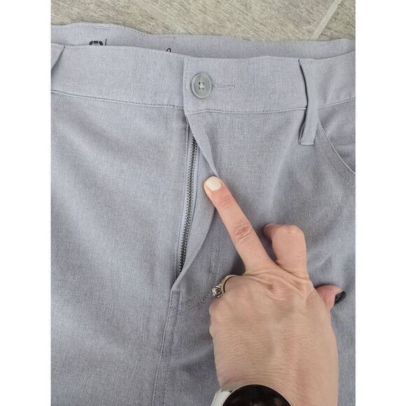 Men's Travis Mathew Open To Close Golf Flat Front Chino Pants Gray Heather Sleet - Picture 2 of 7